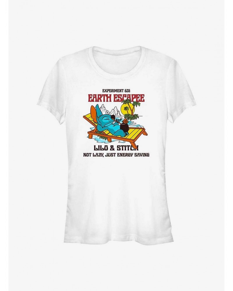 Dsny Lilo Stch Lazy Stitch Back Girls T-Shirt $9.46 T-Shirts